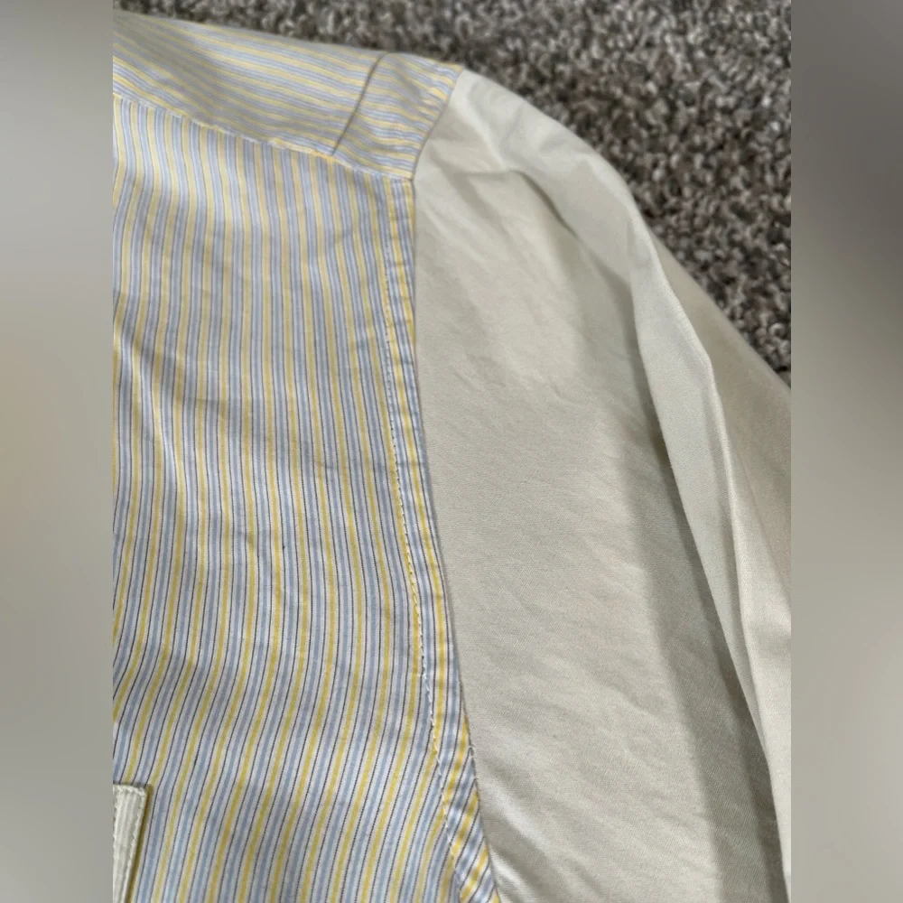 Miu Miu Mens Size Medium 42/16.5 Button Up Shirt Round Collar Cotton Cupro Blend - Picture 7 of 14